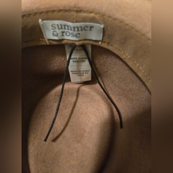 Women's Summer & Rose Wool Fedora Hat with Beige With black Trimming - Picture 8 of 16